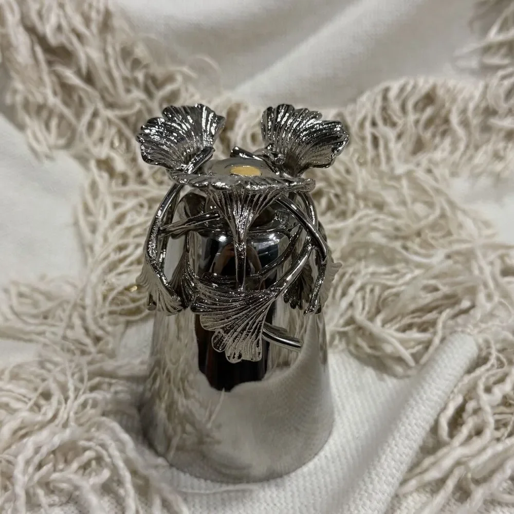 Michael Aram Ginkgo Bud Vase Stainless Steel 4.5'' NEW